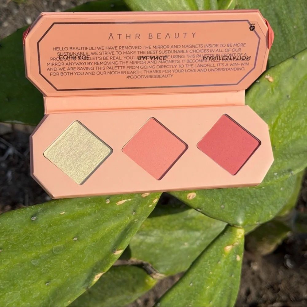 ATHR Beauty Crystal Charged Blush & Highlight Palette in Amber